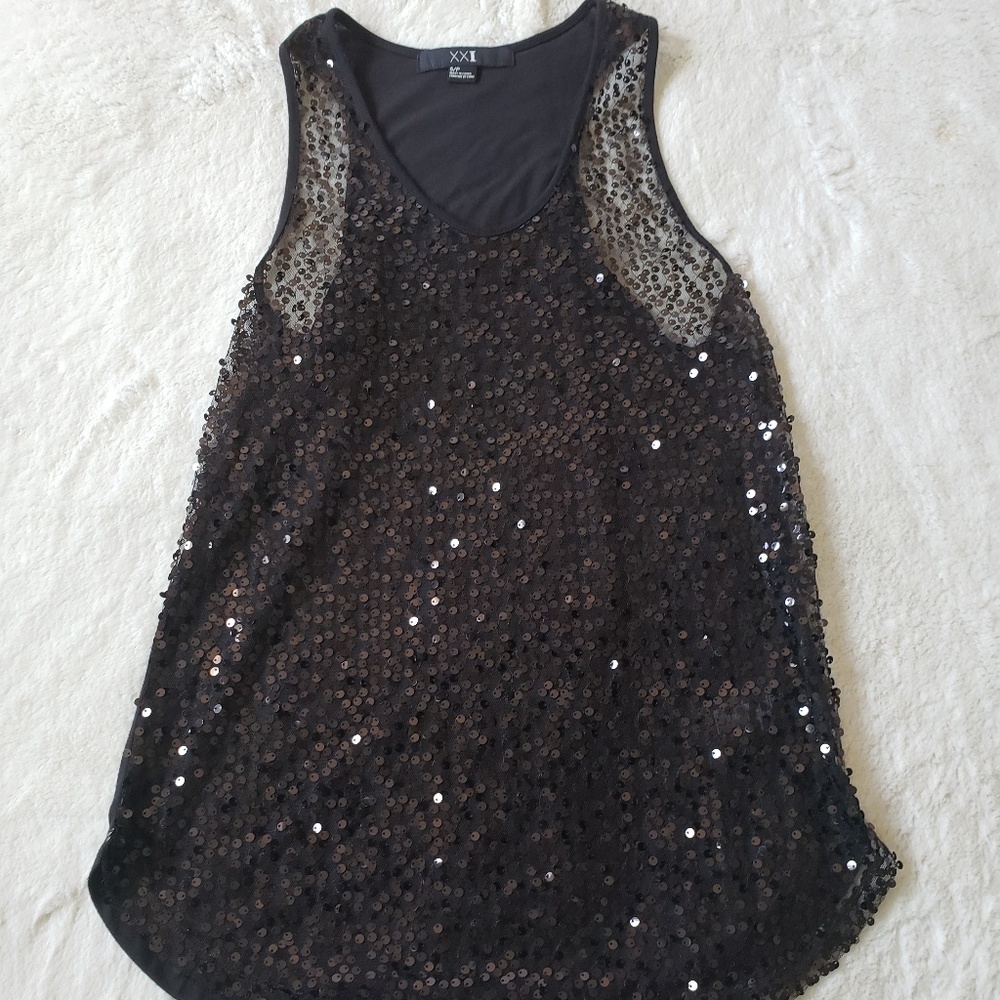 Black sequence shirt